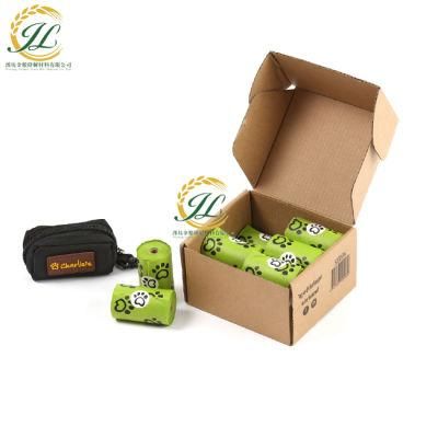 Eco Friendly 100% Compsotable &amp; Biodegradable Dog Waste Poop Bags Custom Printed Corn Starch Made Pet Waste Cleaning Bags