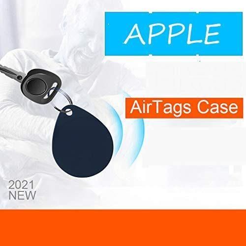 Silicone Protective Cover Case for Airtags Anti-Scratch and Anti-Drop Holders, Keychain Ring Accessories for Apple Airt Ags Case