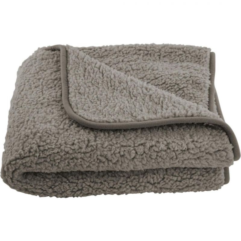 China Wholesale Double Layer/Sided Reversible Solid Sherpa Fleece Pet Blanket