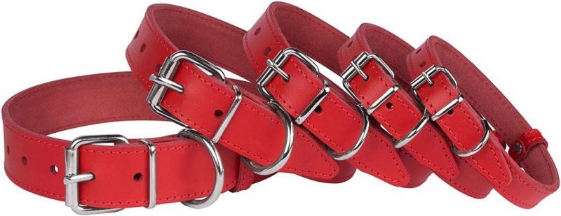 Handmade Genuine Leather Dog Collar with Small MOQ