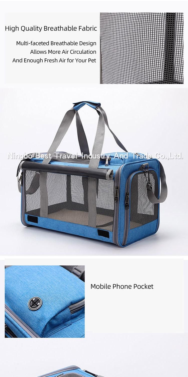 Full Window Breathable Pet Cage Handbag Cat Dog Travel Bag Shoulder Bag Convenient Pet Carrier