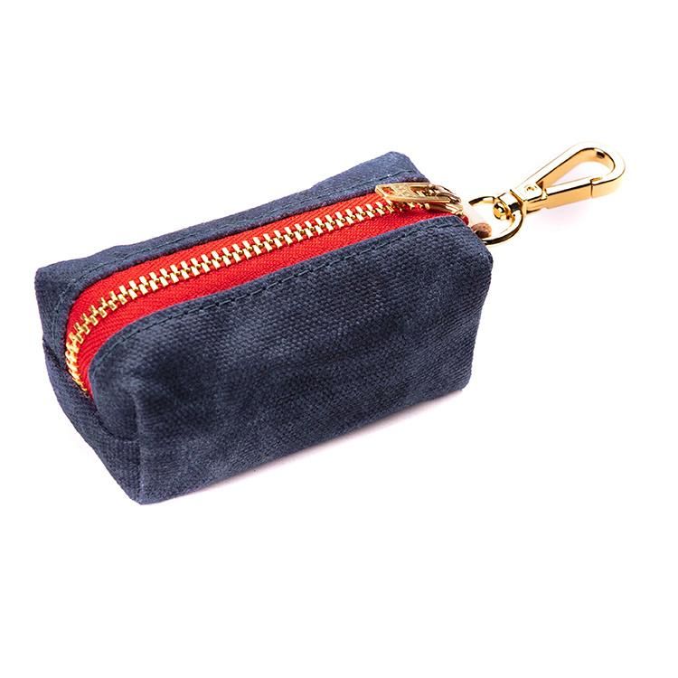OEM Custom Logo Canvas Dog Poop Bag Dispenser Holder Private Label Fabric Pet Dog Poop Bag Dispenser for Cleaning Leash
