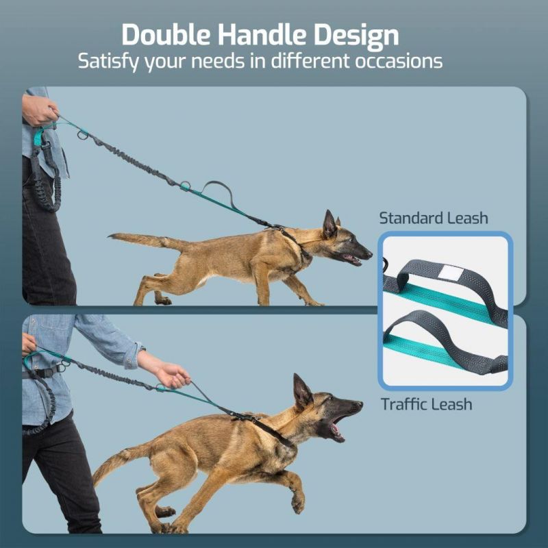 New Reflective Leash Traction Rope Pet Dog Running Belt Elastic Hands Freely