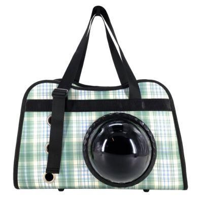 Classic Stripe Print Pet Carrier Dog Handbag Breathable Pet Cat Carrier
