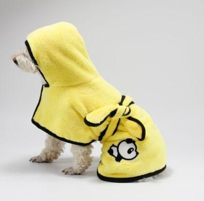 Absorbent Fast Dry Pet Product Warm Dog Bathrobe (MD20CT004)
