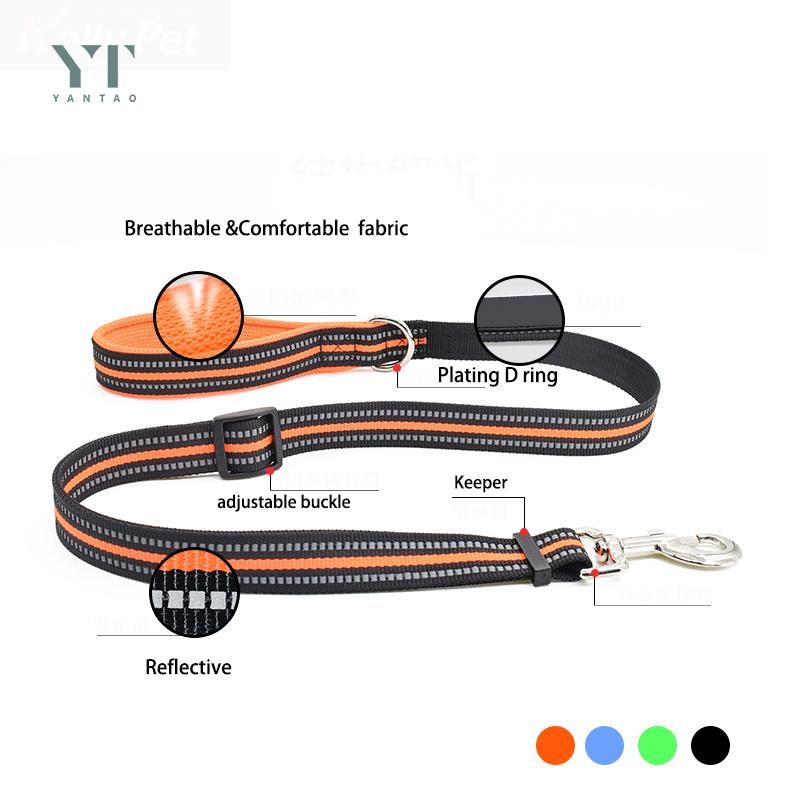 Custom Strong Heavy Duty Simple Mesh Padded Premium Braided Tangle Free Reflective Nylon Pet Dog Leash