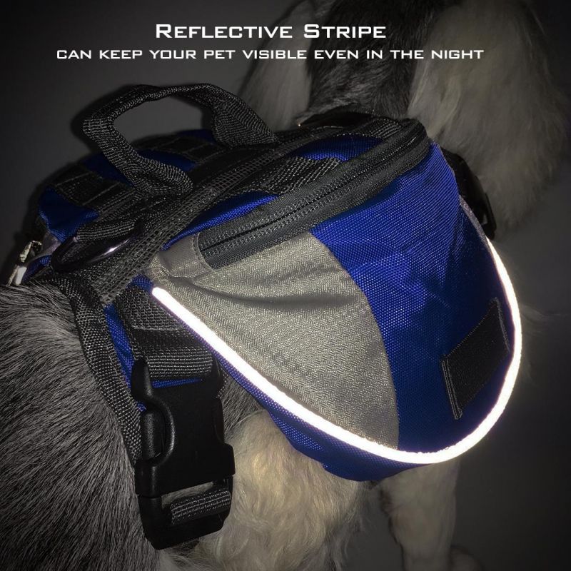 Wholesale Adjustable Reflective Durable Outdoor Dog Saddle Bag Pet Supply