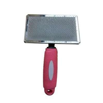 Stainless Steel Pet Shedding Grooming Comb and Brush Pink-L