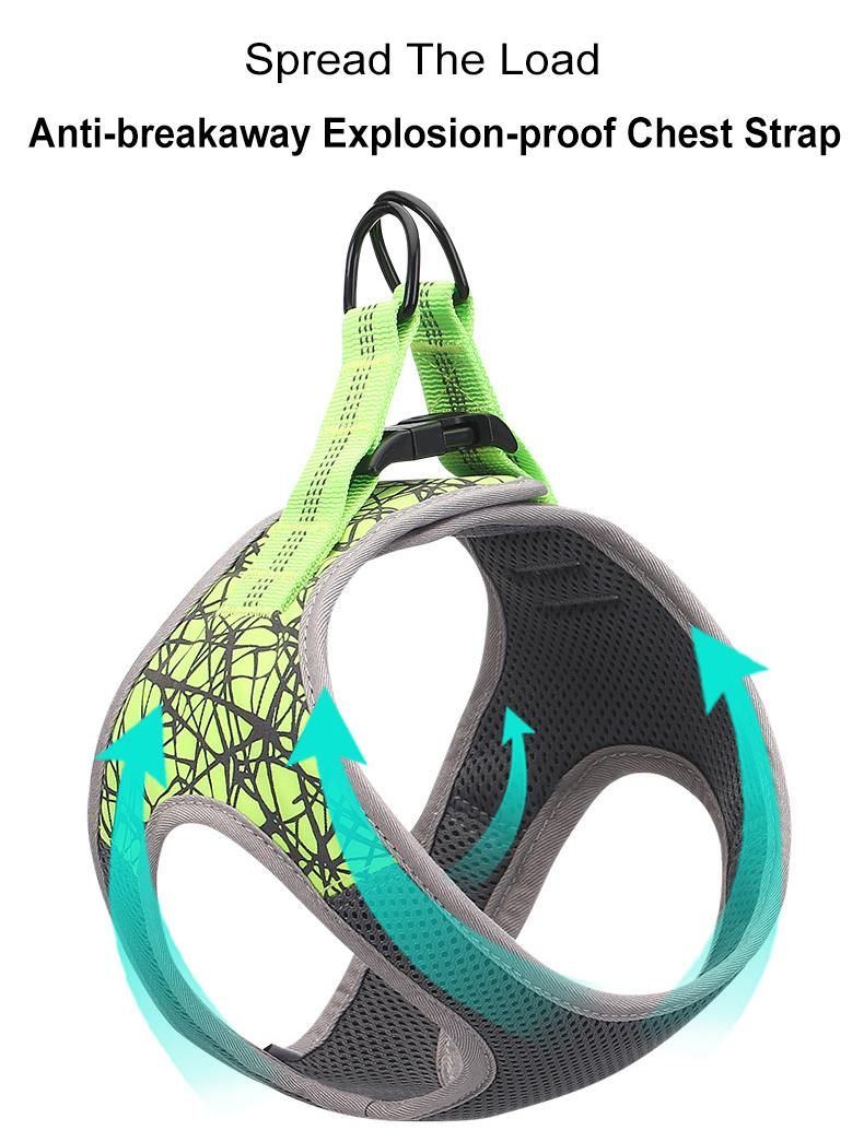 High Quality Wholesale Custom Color S-XL Quick Release Buckle Nylon Dog Harness//