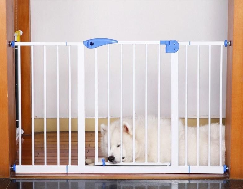 Metal Safety Dog Gate Walk Through 99cm Height Pet Gate