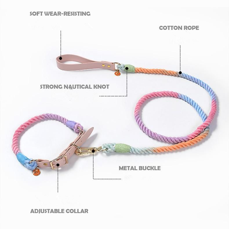 Muticolor Outdoor Cotton Heavy Duty Outdoor Dog Leash Pet Supply