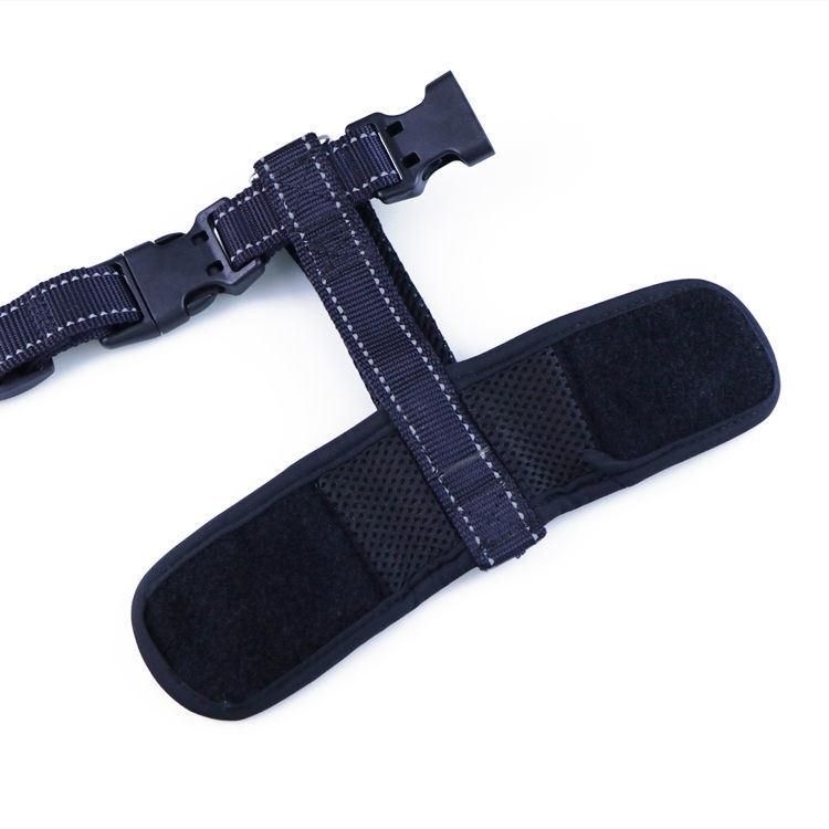 Wholesale Adjustable Personalized Reflective Black Big Dog Harness