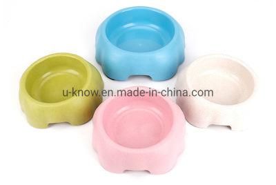 Pet Bowls Pet Feeding Bowl Plastic Single Bowl Straw Pet Bowl