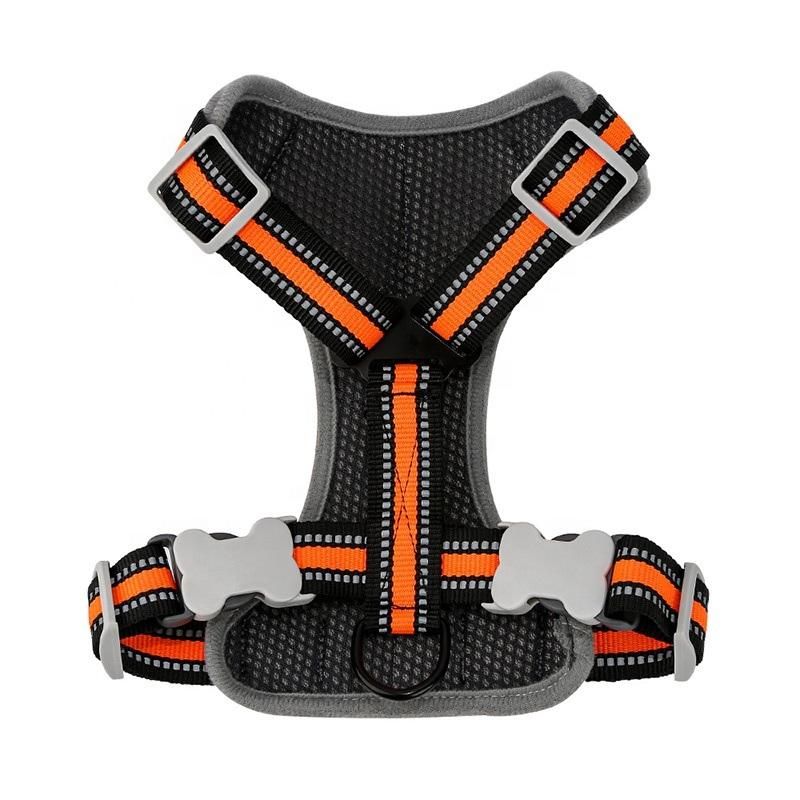 Multi Color Dog Pet Harness Breathable Night Reflective Dog Harness No Pull D Ring Waterproof with Customized Logo