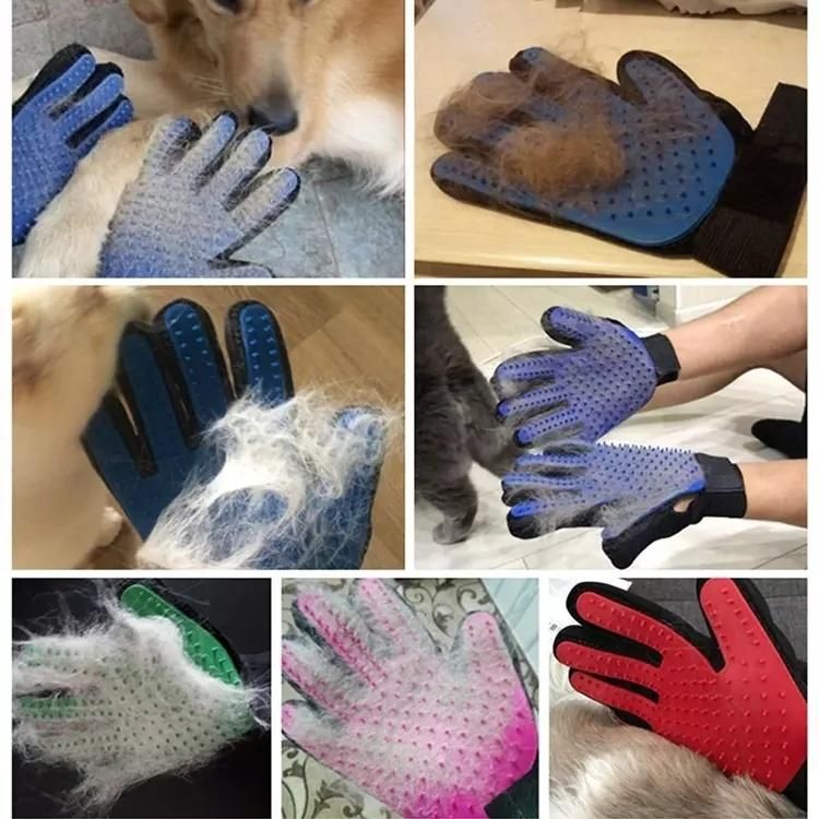 Silicone Dog Horse Grooming Cleaning Bath Gloves Dog Cleaning Brush Lint Remover