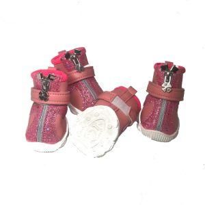 Wholesale Pink Flash Reflective Dog Shoes of Chinese Supplier