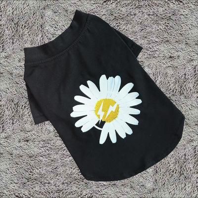 Flower Logo Pure Cotton Dog T-Shirt