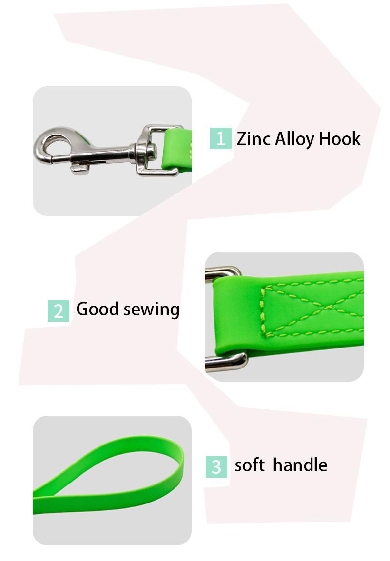 Wholesale Durable Silicone PVC TPU Waterproof Heavy Duty Training Luxury Dog Collar and Leash