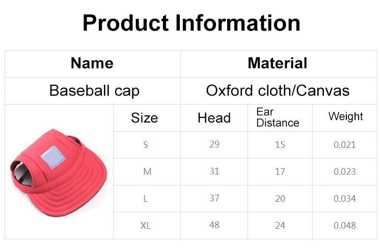 Pet Accessories Cute Adjustable Outdoor Pet Dog Hat, Pet Baseball Hat