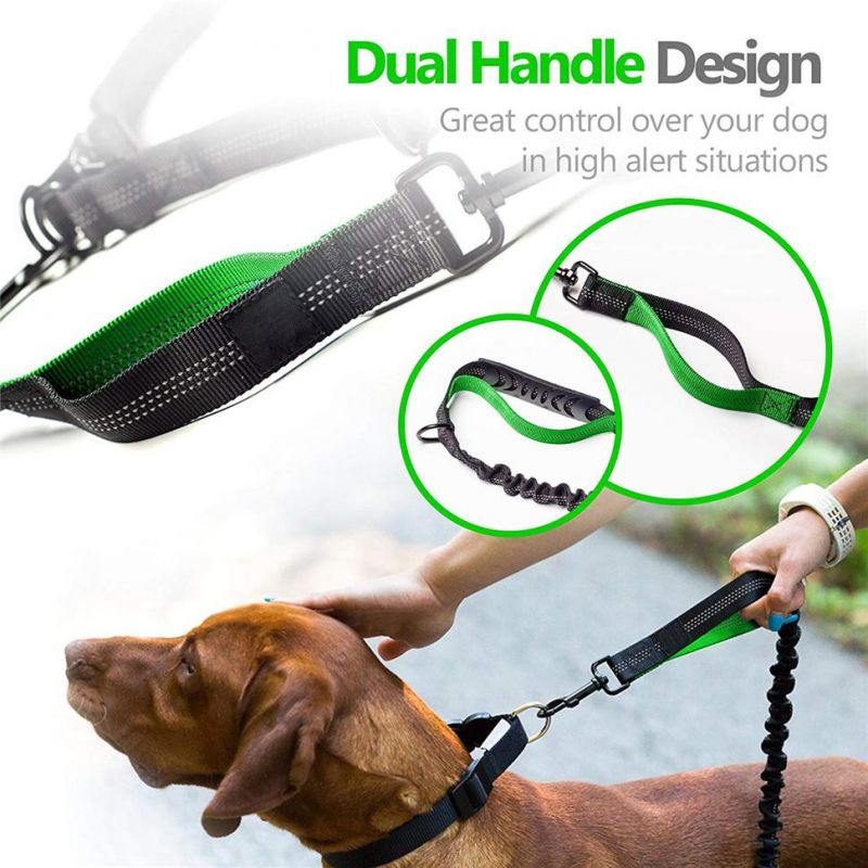 Hands-Free Easy Grip Rubber Handle Professional Leash for Running with Dog