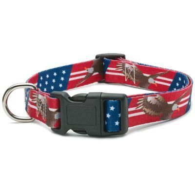 High Quality American Flag Dog Collar with The Eagle
