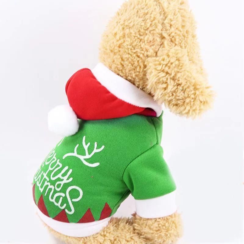 Dog Clothes Pet Dog Christmas Jacket Winter Warm Thick Cute Cartoon Small Dog Clothes