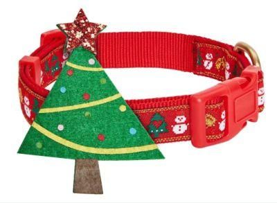 New Christmas Decorations Manufacturer Wholesale Pet Dog Collar with Custom Design for Winter