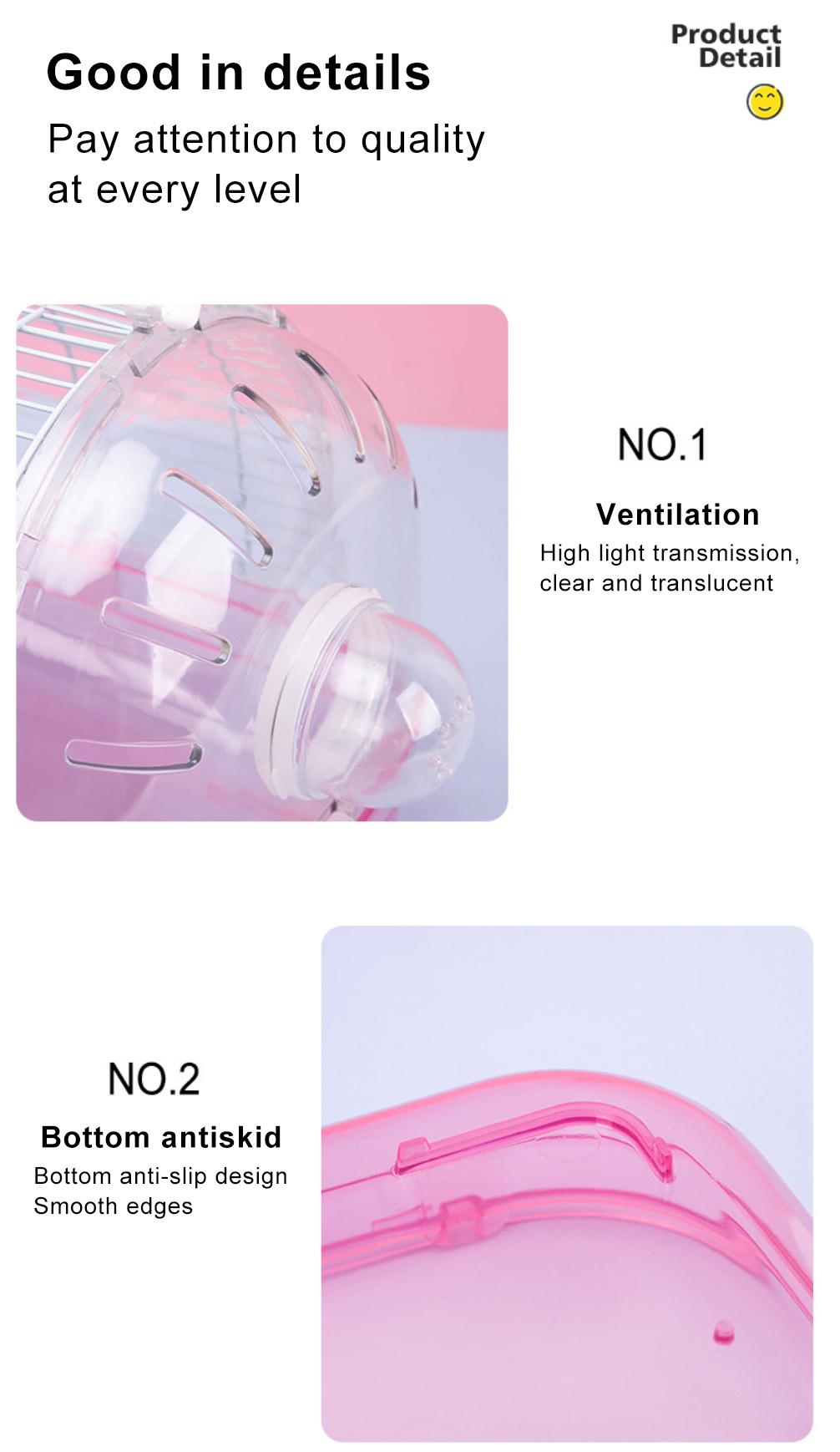 Three Colors Plastic Acrylic Rabbit Cage Pet Cage Hamster Grande