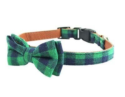 2022 Amazon Premium British Style OEM Sublimation Polyester Pet Accessories Pet Dog Bowtie Collar