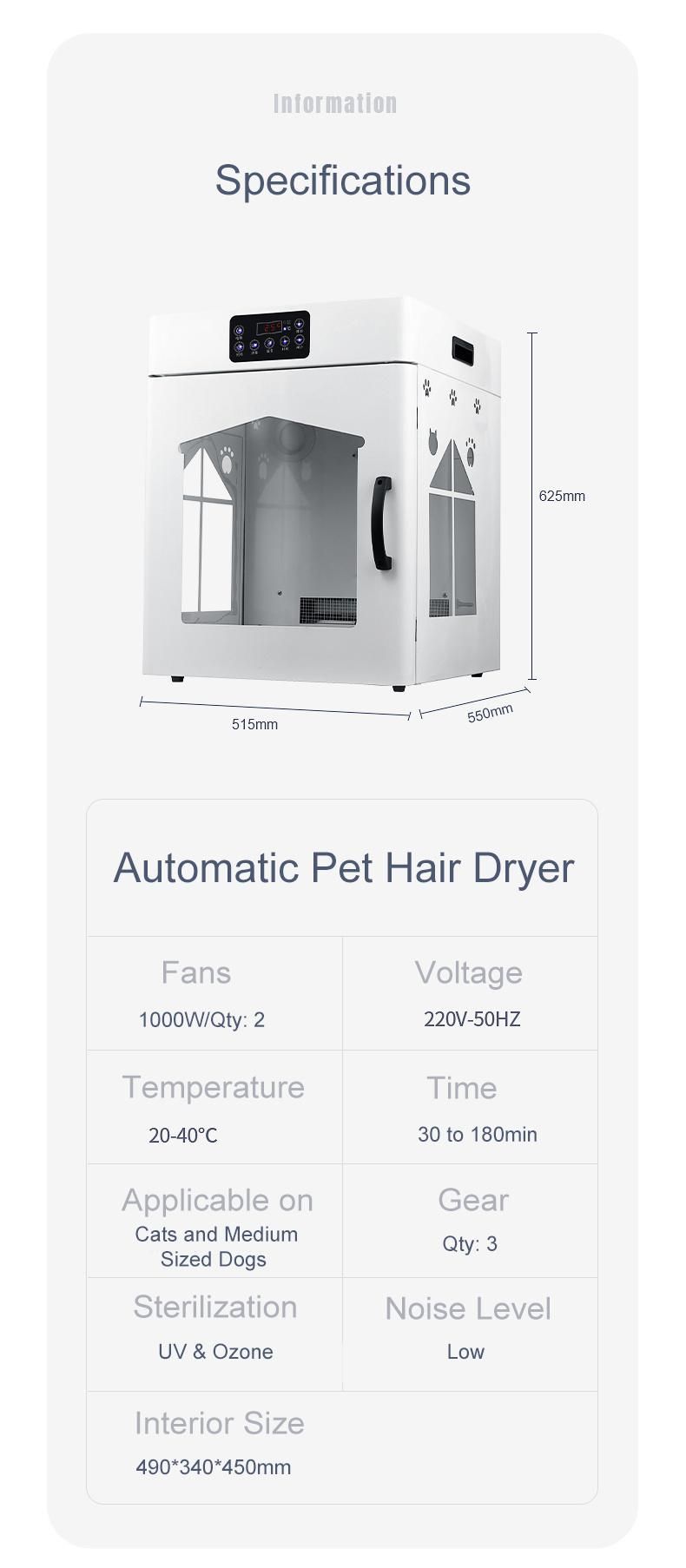 Wholesale Pet Dryer Cabinet with Warm Air Blowers and Mesh Tray