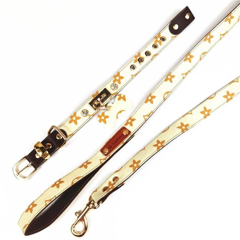 Competitive Price OEM Custom Waterproof Big Pet Dog Collar and Leash Set Leather