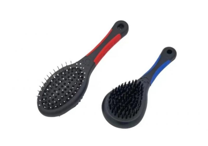 Hot Selling Dog Pet Products 2 Sided Dog Grooming Brush Pet Comb Blue-S