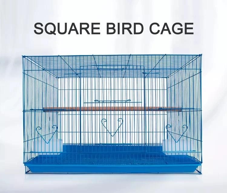Large Square Custom Metal Wire Collapsible Modern Foldable Travel Parrot Bird Rabbit Pet Animal Carrier Transport Cage House
