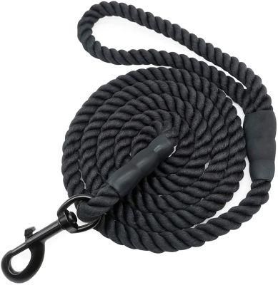 6 FT Cotton Rope Dog Leash, Strong Braided Lead with Colorful Design