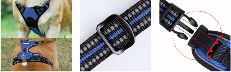 Pet Supplies for Dog Harness Breathable Air Mesh Walking Pet Harness with 2 Metal Rings