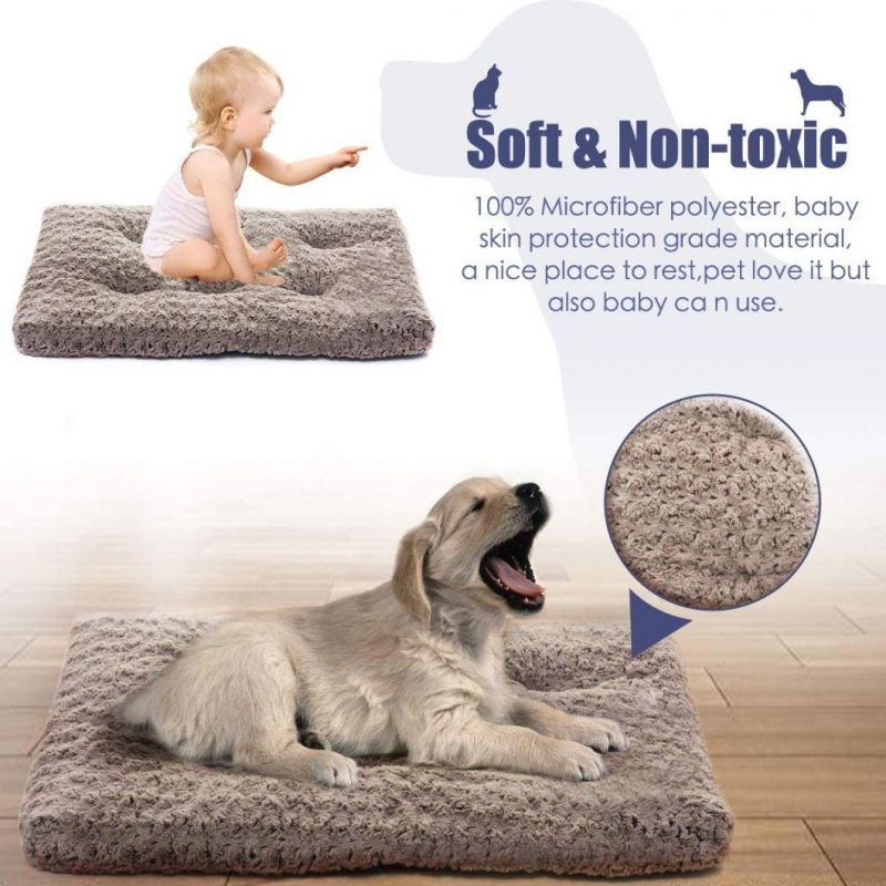 Dog Bed Ultra Soft Crate Pad Home Washable Mat for Dogs and Cats Crate