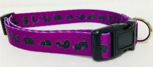 Dog Collar, Pet Collar, Cat Collar, Pattern Collar (art: purple zodiac)
