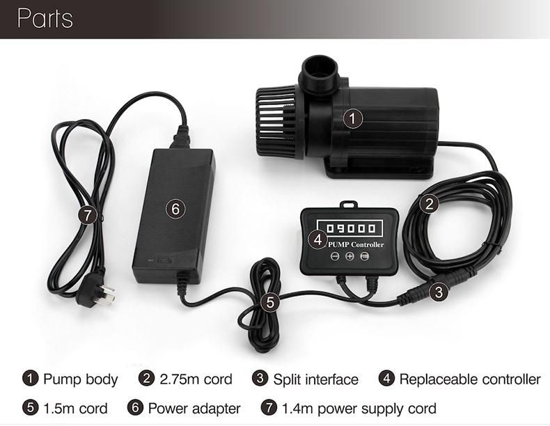Controllable DC Flow Water Pumps with Flow Displayed 12000lph 3000gph
