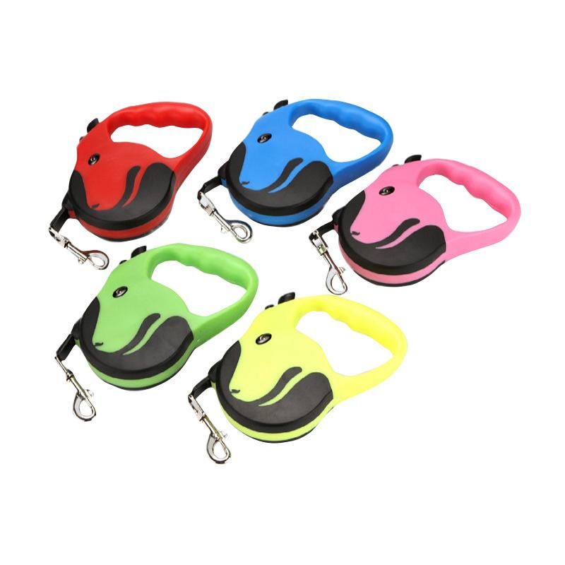 Dog Lead Automatic Portable LED Rope Retractable Dog Leash 5m