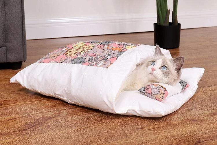 Pet Bed Cat Sleeping Bag Mat Winter Warm Puppy Kennel Nest Cushion Pet Products