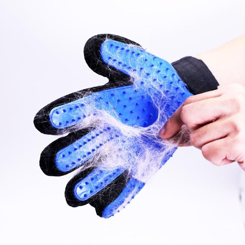 Pet Hair Gloves Pet Cleaning Grooming Glove Dog Cat Hair Removal Silicone Brush Left/Right