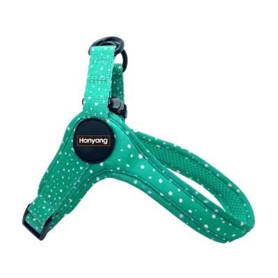 Popular Custom Design Pet Harness with Matching Collar Leash Bow Tie and Bandana Set Neoprene Dog Harness Set