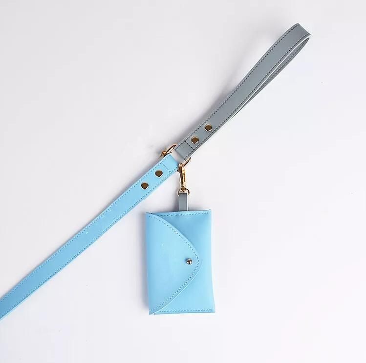 Designers Quality Pet Poop Holder Portable Real Leather Dog Poop Bag Holder Luxury Dog Waste Bag Dispenser