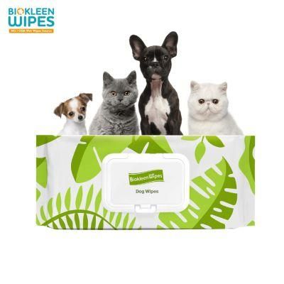 Biokleen Custom Packaging for Travel Size OEM China Suppliers Manufacturers Luxury Lavender Soft Secret Pet Wipes for Dogs Hypoallergenic