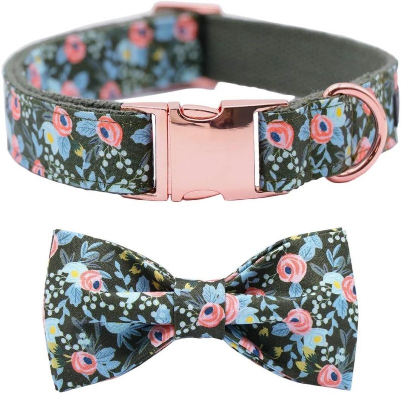 Adjustable Dog Collar with Bow Tie