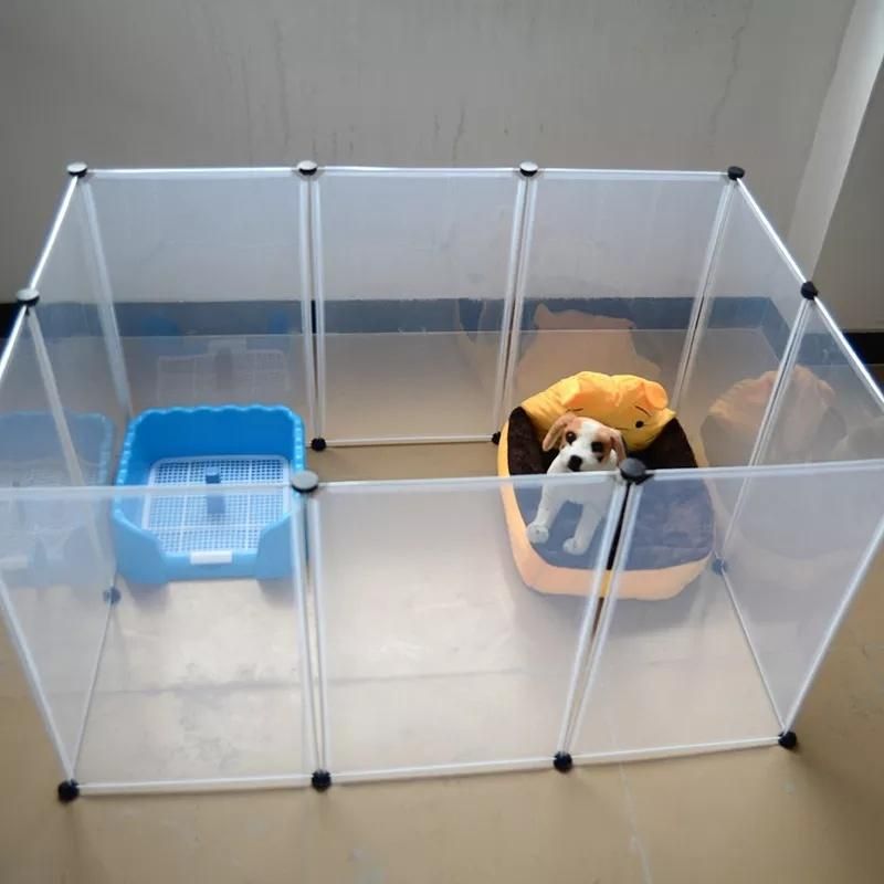 Transparent Foldable Waterproof Pet Fence Cage Pet Dog Playpen Rabbit Playpen