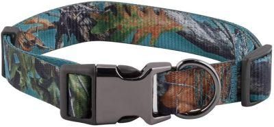 Strategy Teal Camo Hunting Pattern Metal Buckle Dog Collar