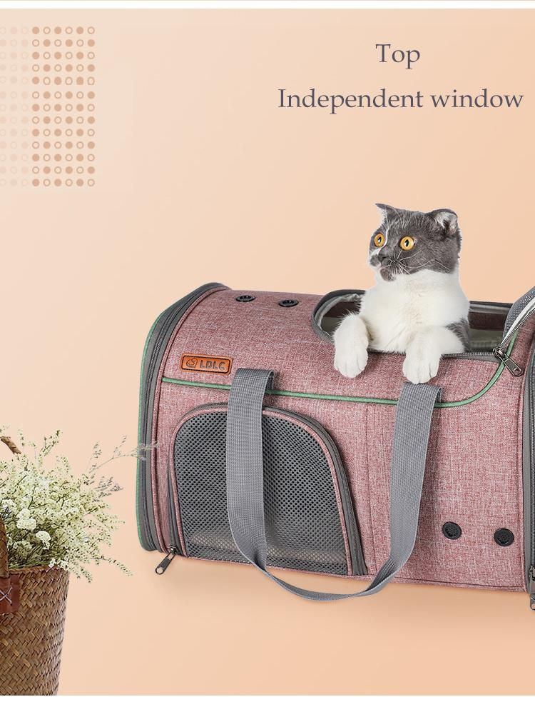 900d Two Tone Snow Fabric Luxury Dog Carrier Fashion Dog Carrier Bag