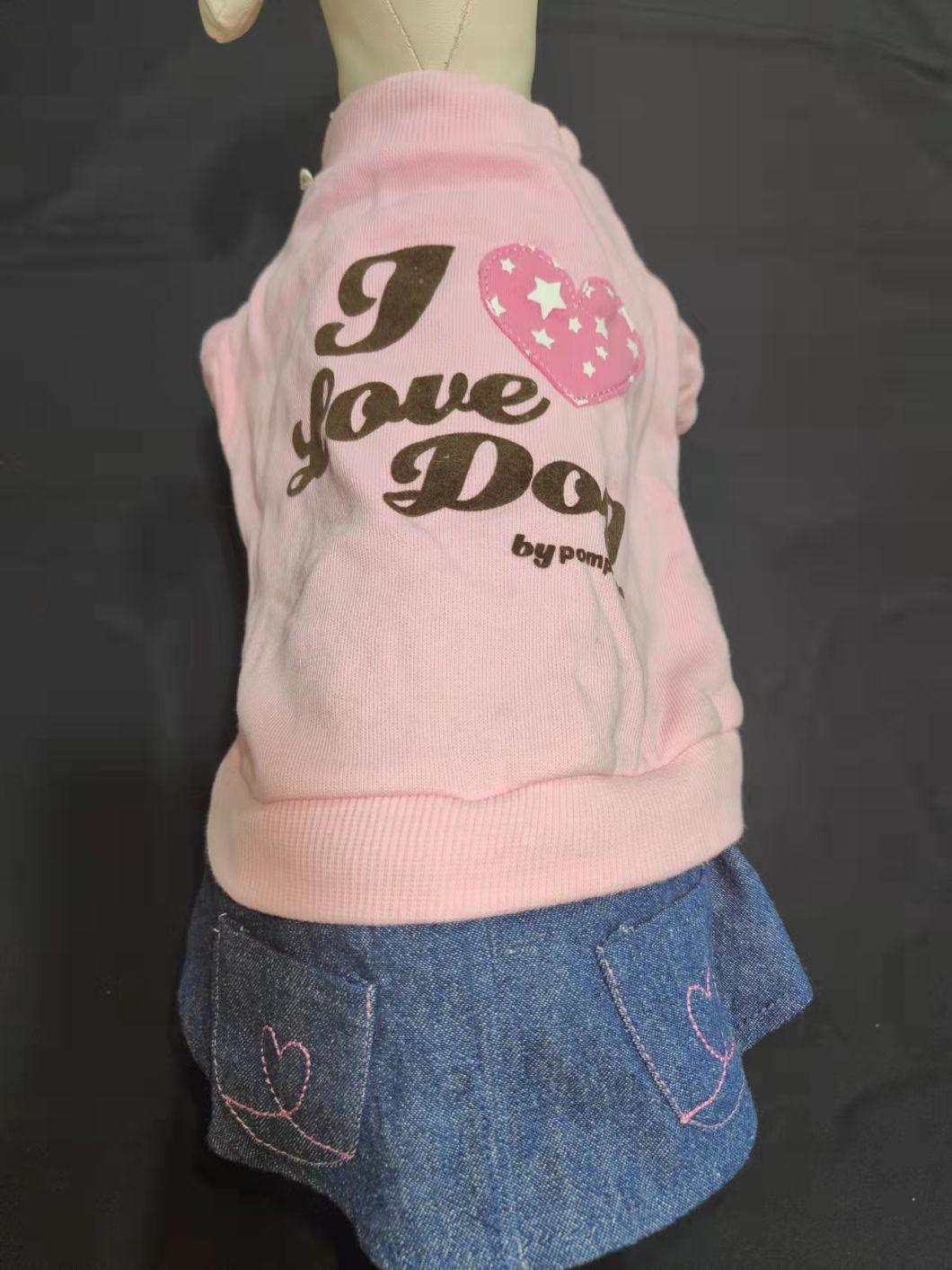 "I Love Dog" Dog Suit Dog Pants Pet Clothes Dog Clothes Wholesale Dog Clothes
