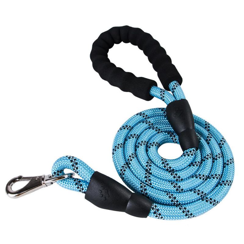 Nylon Rope Reflective Dog Leash Highly Reflective Threads Strong